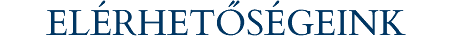 Elérhetőségeink
